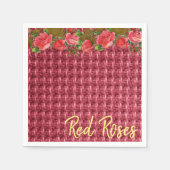Serviette En Papier Serviettes en papier, Roses rouges (Devant)