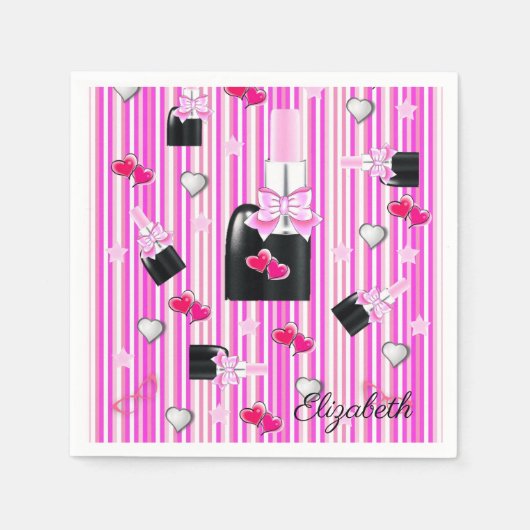 Serviette En Papier Serviettes En Papier, Rouge À lèvres Rose (Devant)