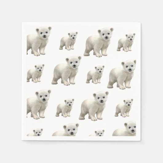 Serviette En Papier Serviettes en papier, Serviettes d'ours blanc (Devant)