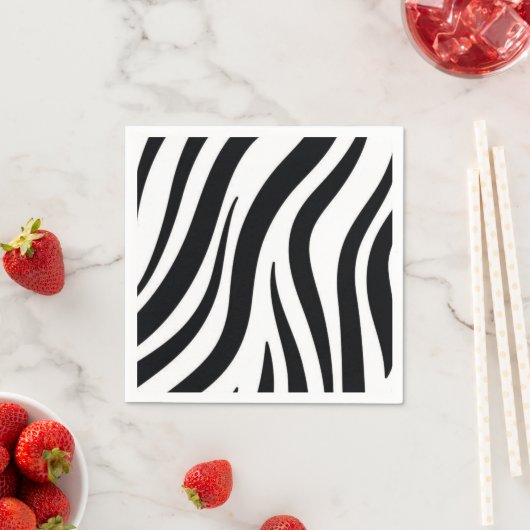 Serviette En Papier Serviettes en papier, serviettes en léopard noir (En situation)