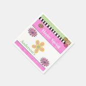 Serviette En Papier serviettes en papier, serviettes en vert rose Flor (Coin)