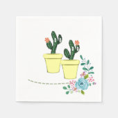 Serviette En Papier Serviettes en papier, serviettes jaunes Cactus Flo (Devant)