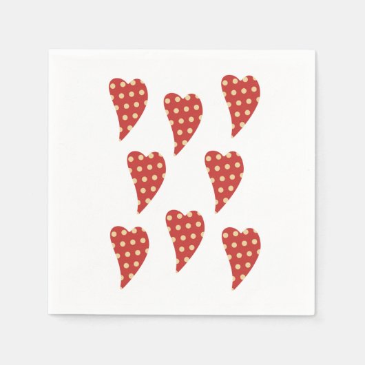 Serviette En Papier Serviettes en papier, Serviettes Polkadot Coeurs R (Devant)