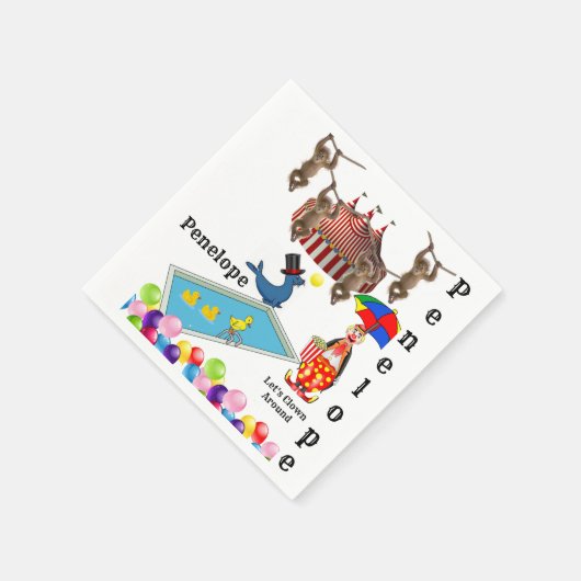 Serviette En Papier Serviettes en papier, singes de cirque Canards de  (Coin)