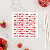 Serviette En Papier Serviettes en papier, Soeur d'amour des Coeurs rou (En situation)