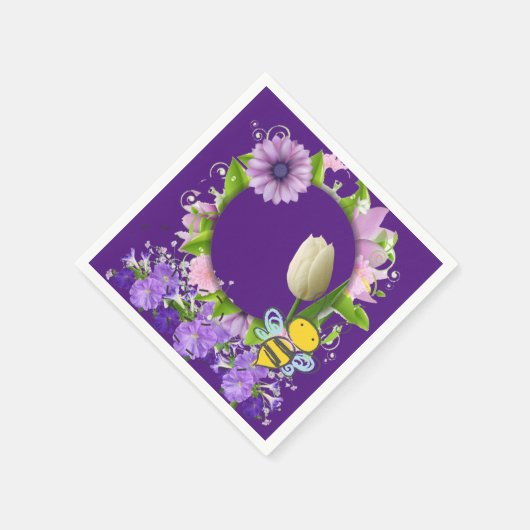 Serviette En Papier Serviettes en papier, Tulipe Fleurs florales Bumbl (Coin)