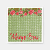 Serviette En Papier Serviettes en papier, vert Rose (Devant)