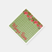 Serviette En Papier Serviettes en papier, vert Rose (Coin)