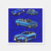 Serviette En Papier Serviettes en papier, voitures noires bleues (Devant)