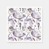 Serviette En Papier Serviettes en pirate de la fête de la sirène (Devant)