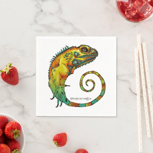 Serviette En Papier Serviettes en Reptile pour une fête d'anniversaire (En situation)