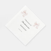 Serviette En Papier Serviettes en rose pour baptême (Coin)