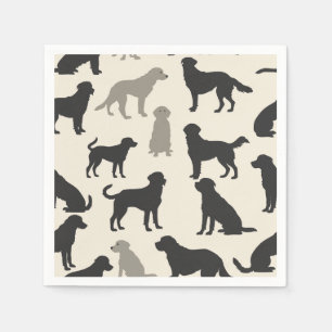 Serviette En Papier Serviettes en silhouette de race élégante - Canine
