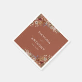 Serviette En Papier Serviettes en terre cuite Fleur sauvage minuscule (Coin)