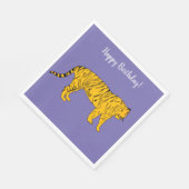 Serviette En Papier Serviettes en tigre jaune (Coin)