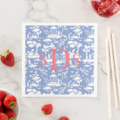 Serviette En Papier Serviettes en toile avec monogramme (En situation)