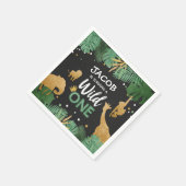 Serviette En Papier Serviettes en un seul papier Zoo Animaux sauvages  (Coin)