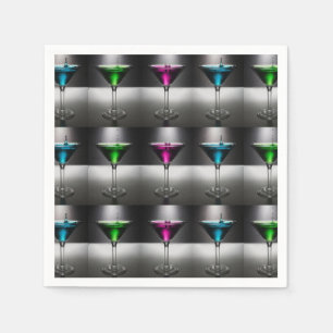 Serviette En Papier Serviettes en verre de cocktail de Martini