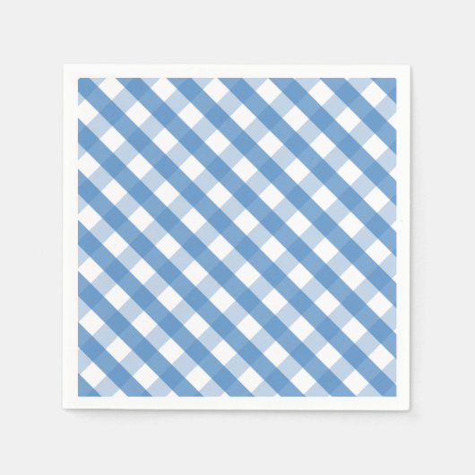 Serviette En Papier serviettes en vichy bleu blanc (Devant)