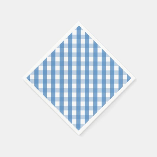 Serviette En Papier serviettes en vichy bleu blanc (Coin)