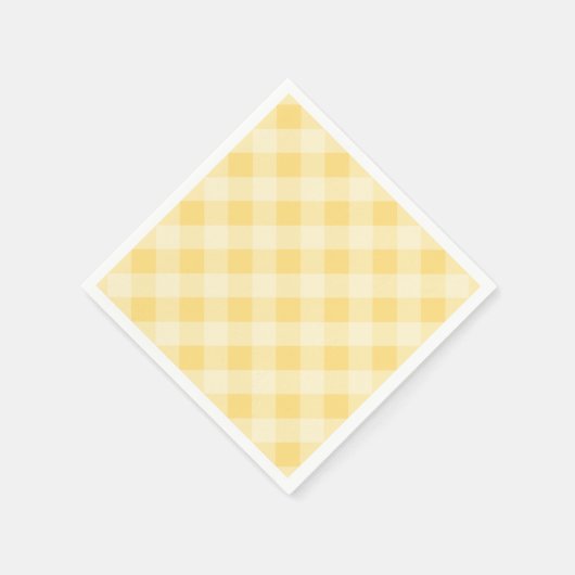 Serviette En Papier Serviettes en vichy pastel jaune (Coin)
