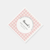 Serviette En Papier Serviettes en Vichy pastel pour Baby Shower (Coin)