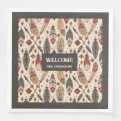 Serviette En Papier Serviettes Ethniques Personnalisées Style Boho cla (Devant)