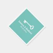 Serviette En Papier Serviettes faites sur commande de noce avec la (Coin)