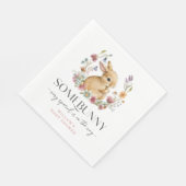 Serviette En Papier Serviettes Fête Bébé Somebunny Fleur Sauvage (Coin)