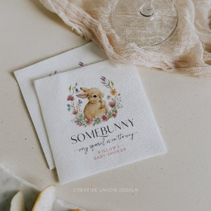 Serviette En Papier Serviettes Fête de Bébé Somebunny Fleurs Sauvages