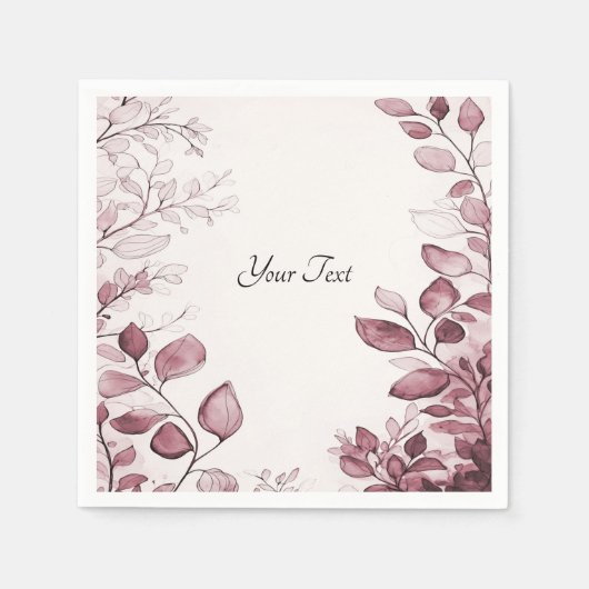 Serviette En Papier Serviettes Feuilles modernes (Devant)