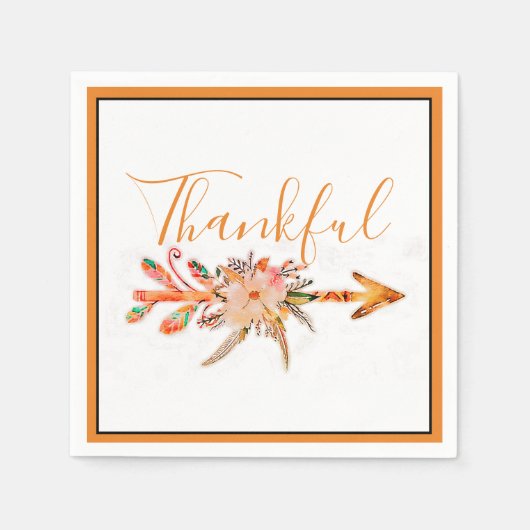 Serviette En Papier Serviettes fléchées de gratitude (Devant)
