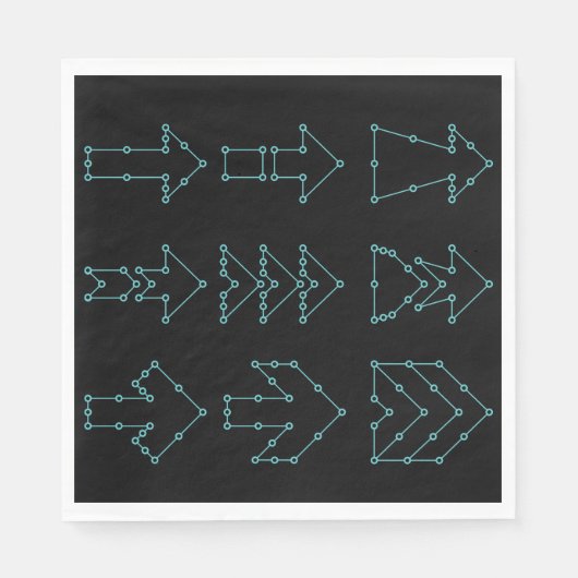 Serviette En Papier Serviettes Flèches pointillées (Devant)