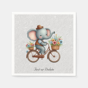 Serviette En Papier Serviettes Fleur Éléphant de Vélo