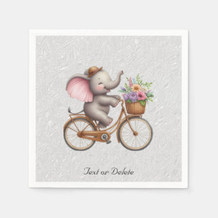 Serviette En Papier Serviettes Fleur Éléphant de Vélo