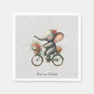 Serviette En Papier Serviettes Fleur Éléphant de Vélo