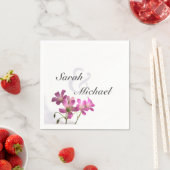 Serviette En Papier Serviettes Fleur Rose (En situation)
