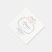Serviette En Papier Serviettes Fleuries Bleues (Coin)