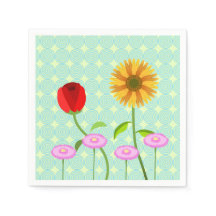 serviettes fleurs pour la collection anniversaire