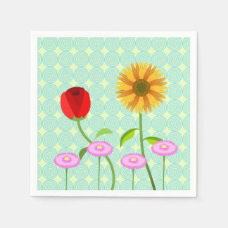 Serviette En Papier serviettes fleurs pour la collection anniversaire