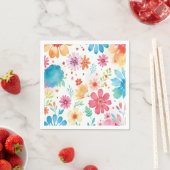 Serviette En Papier serviettes florales (En situation)