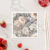Serviette En Papier Serviettes Florales (En situation)
