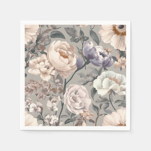 Serviette En Papier Serviettes Florales (Devant)
