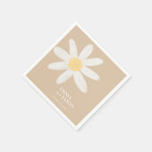 Serviette En Papier Serviettes florales Boho Daisy (Coin)