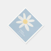 Serviette En Papier Serviettes florales Dusty Blue Boho Daisy (Coin)