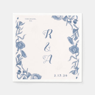 Serviette En Papier Serviettes Florales Élégantes