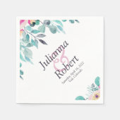 Serviette En Papier serviettes florales rose printanière (Devant)