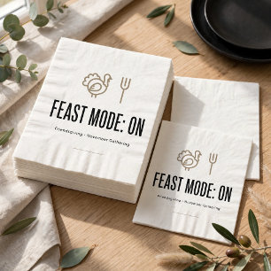 Serviette En Papier Serviettes Friendsgiving Mode Fête Minimaliste