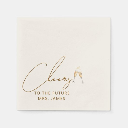 Serviette En Papier Serviettes Future Mme enterrement de vie de jeune (Devant)