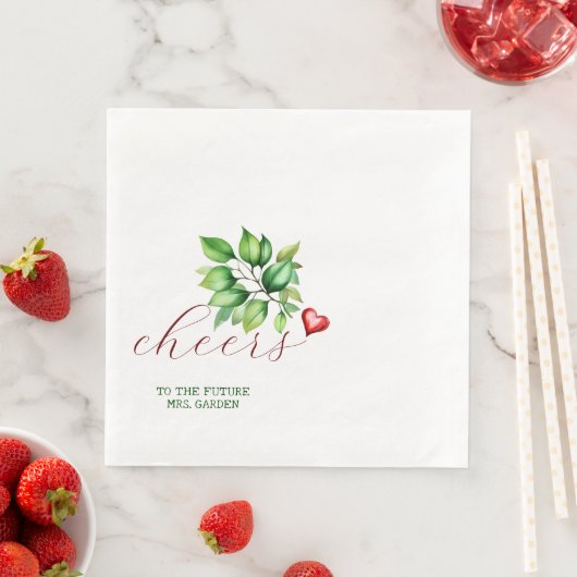 Serviette En Papier Serviettes Future Mme Red Bridal Shower (En situation)